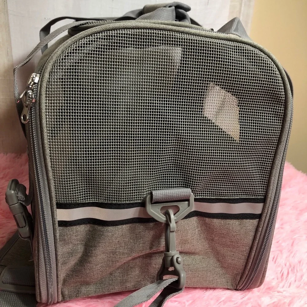 NWOT Gray Cat Carrier Dog Carrier Pet Carrier Small Medium Cats Dogs Puppy